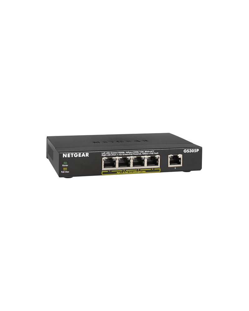 Netgear GS305Pv2 5-Port Gigabit PoE+ Compliant Unmanaged Switch