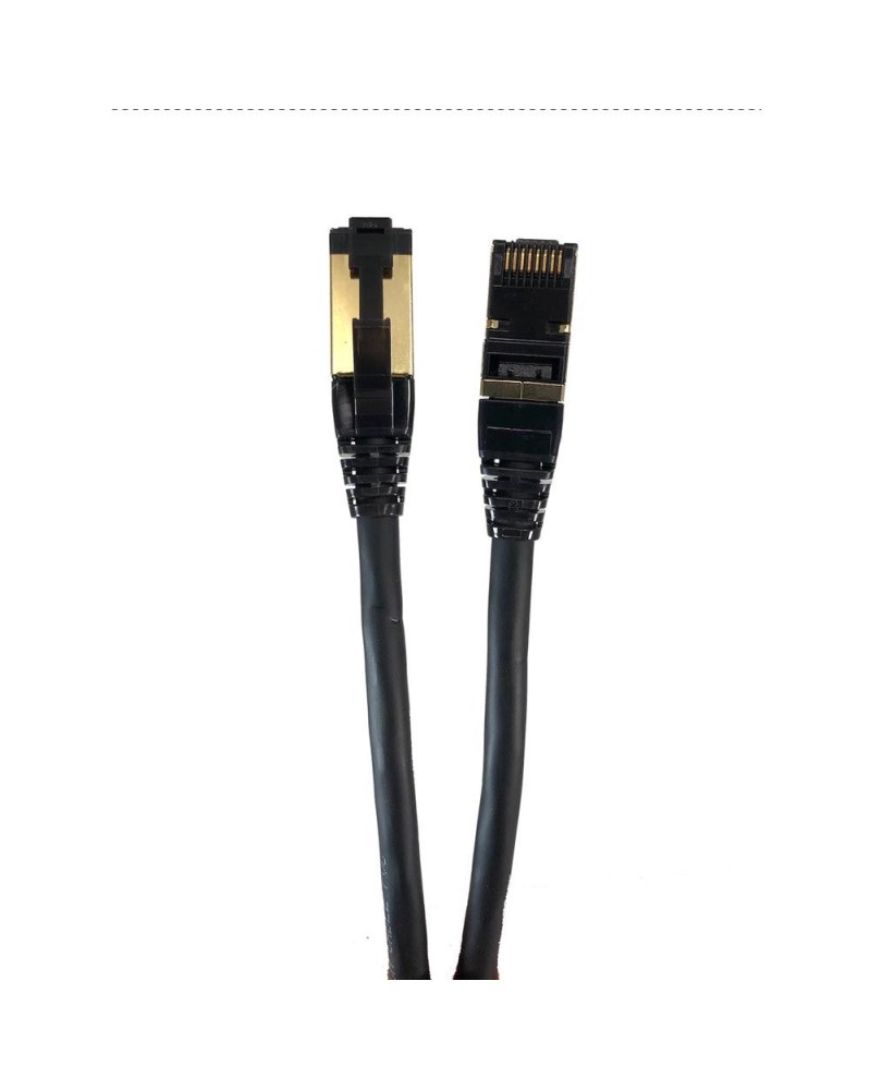 Micro Connectors 50 Ft. CAT 8 S/FTP Shielded Ethernet Cable - Black