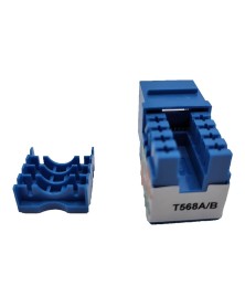 Micro Connectors CAT6 Unshielded Punch Down Keystone Jack with Tool -Blue (10 Pack)