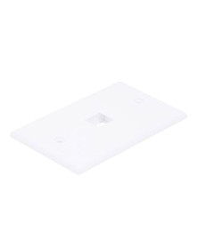Monoprice Wall Plate for Keystone, 1 Hole - White