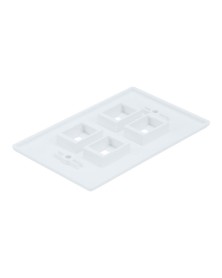 Monoprice Wall Plate for Keystone, 4 Hole - White