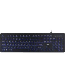 Adesso Large Print Antimicrobial Lighted Keyboard