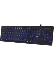 Adesso Large Print Antimicrobial Lighted Keyboard