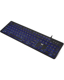 Adesso Large Print Antimicrobial Lighted Keyboard