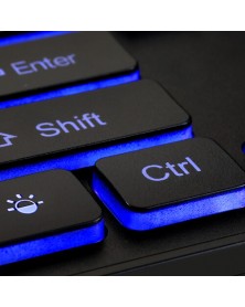 Adesso Large Print Antimicrobial Lighted Keyboard