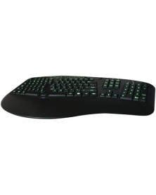 Adesso Tru-Form 150 3-Color Illuminated Ergonomic Keyboard (Black)