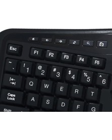 Adesso Tru-Form 150 3-Color Illuminated Ergonomic Keyboard (Black)